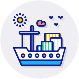 Cargo ship icon