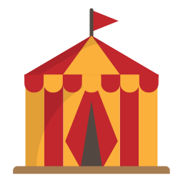 tenda da circo icona