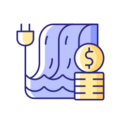 Hydroelectric power station icon