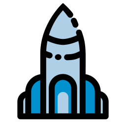Space ship launch icon