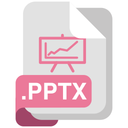 Pptx file format icon