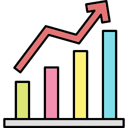 gráfico de crescimento Ícone