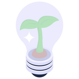 ekologiczna żarówka ikona