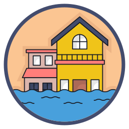 Затопленный дом иконка