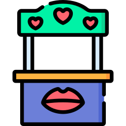 Kissing booth icon