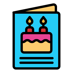 Birthday card icon