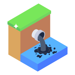 Water pollution icon