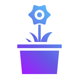 Flower basket icon