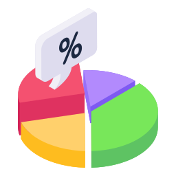 gráfico de porcentaje icono