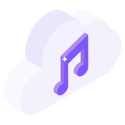 Music cloud icon