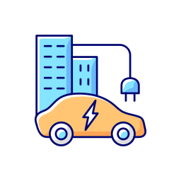 Electric vehicle icon