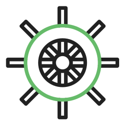 Ship wheel icon