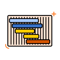 diagramma di gantt icona