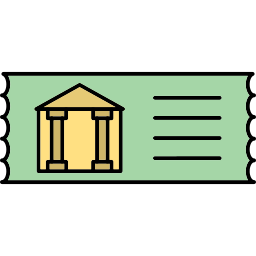 Museum ticket icon