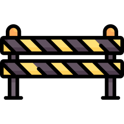barrera de tráfico icono