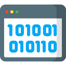 codice binario icona