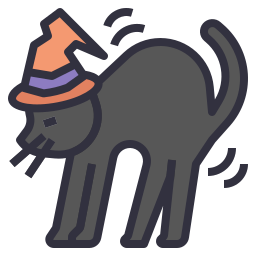 schwarze katze icon