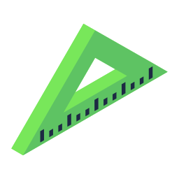 Triangular ruler icon