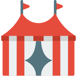 Circus tent icon