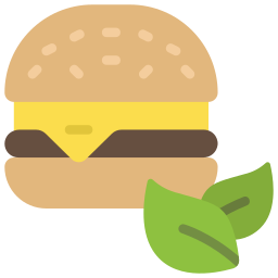 Веганский бургер иконка