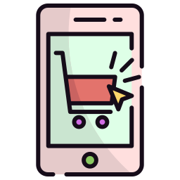 Mobile shopping icon