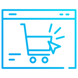 Shopping online icon