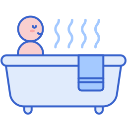 baño caliente icono