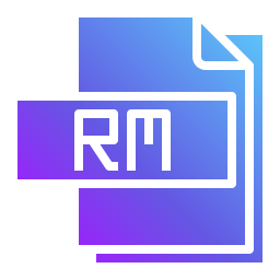 formato de archivo rm icono