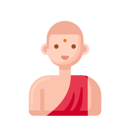buddyjski mnich ikona