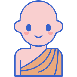 moine bouddhiste Icône