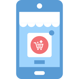 Mobile shopping icon