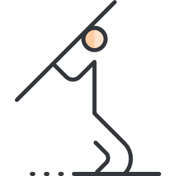 lanzamiento de jabalina icono