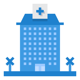 Hospital building icon