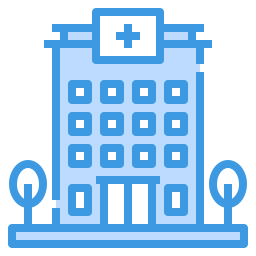 Hospital building icon