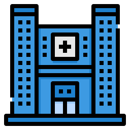 Hospital building icon