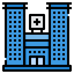 Hospital building icon