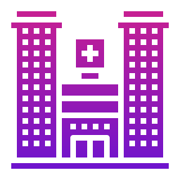 Hospital building icon