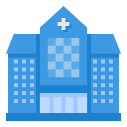 Hospital building icon