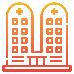 Hospital building icon