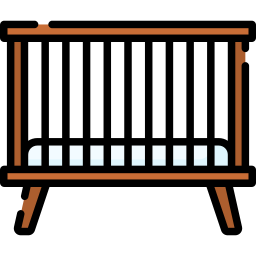 Baby crib icon