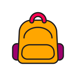 bolsa para la escuela icono