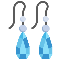 Drop earrings icon