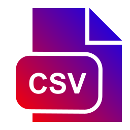 Csv file format icon