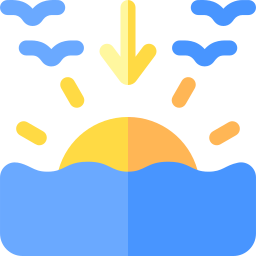 puesta de sol icono