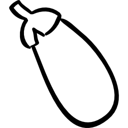 légume dessiné à la main aubergine Icône