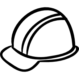 Cap outline hand drawn construction tool icon