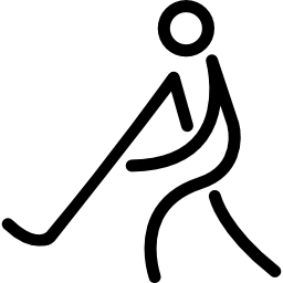 Golf player stick man icon