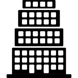 Building pyramidal tower icon