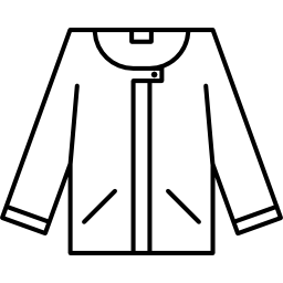Jacket stroked cloth icon