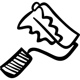 Paint roller hand drawn tool icon